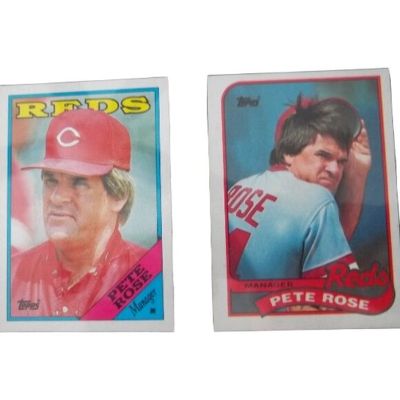 Pete Rose Baseball Card Plaque Fleer 1980's Topps Lot of 9 Sealed Plastic T7 - Picture 5 of 12